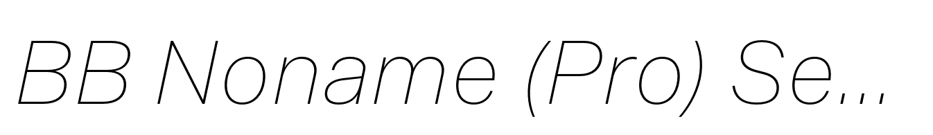 BB Noname (Pro) Semi Thin Italic